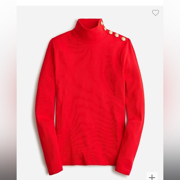 J crew rib turtleneck with buttons - Picture 1 of 1